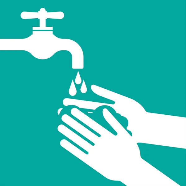 Vänligen tvätta händerna — Stock vektor