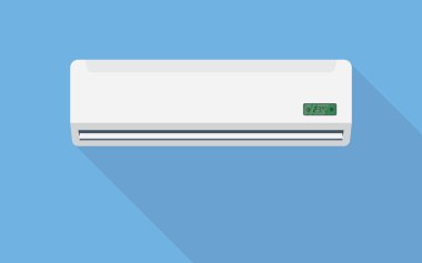 Klima uzun gölge duvar üzerinde