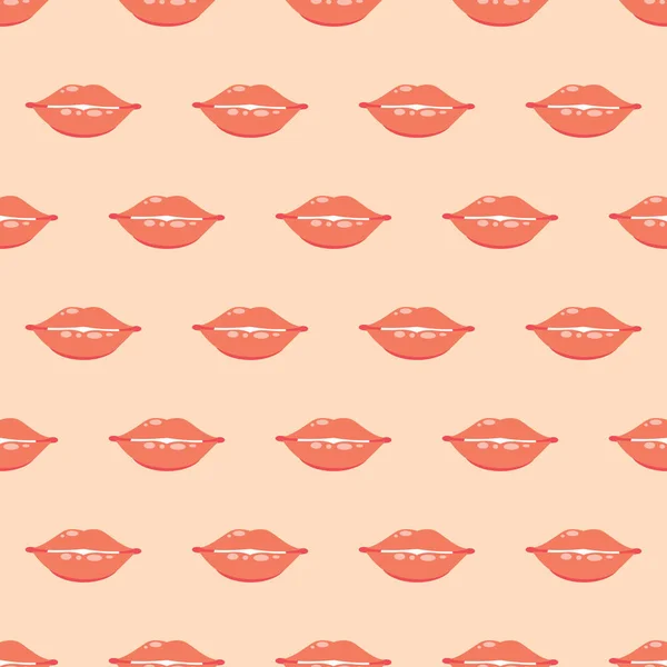 Lips seamless pattern — Stock Vector