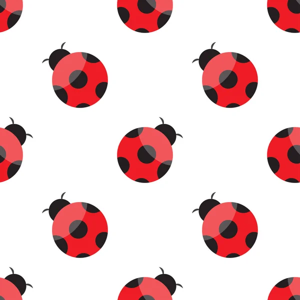 Modèle sans couture avec coccinelles — Image vectorielle