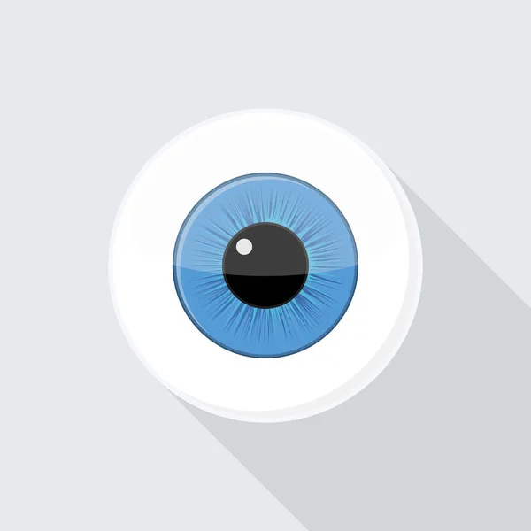 Globe oculaire humain. Œil avec bleu vif — Image vectorielle