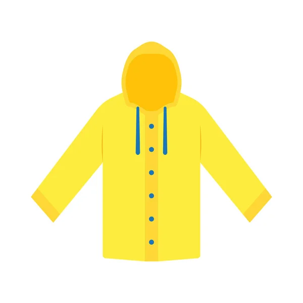 黄色的雨衣防水衣服 — 图库矢量图片