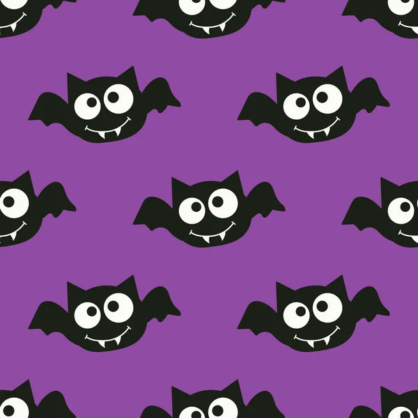 Halloween patroon met vleermuis — Stockvector