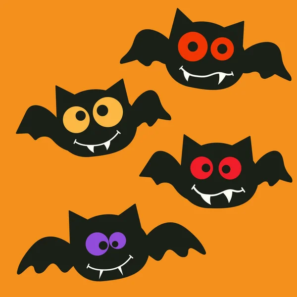 Happy halloween bats — Stock Vector