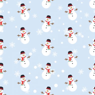 Yılbaşı kardan adam ile seamless modeli