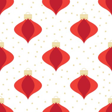 Noel topları ile Seamless Noel modeli