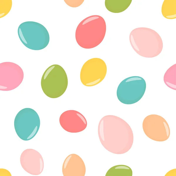 Patrón sin costura vectorial con huevos de Pascua — Archivo Imágenes Vectoriales
