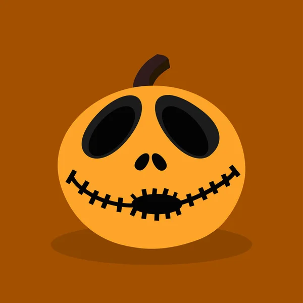 abóbora de halloween dos desenhos animados com cara assustadora no fundo  branco 5112836 Vetor no Vecteezy