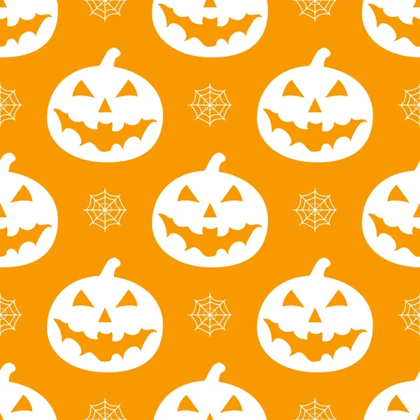 Patroon met witte pumkins — Stockvector