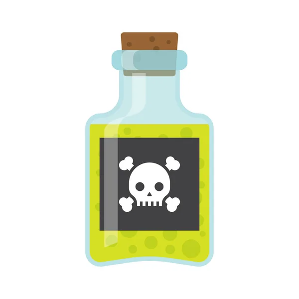 Poison flaska vektor flat ikonen — Stock vektor
