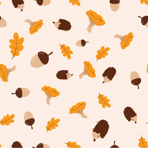 Patrón con elementos de otoño — Archivo Imágenes Vectoriales