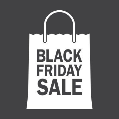 Siyah Cuma satış tasarım ile alışveriş çantası