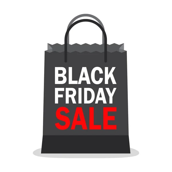 Black friday sale design with shopping bag — Stock Vector