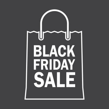 Siyah Cuma satış tasarım ile alışveriş çantası