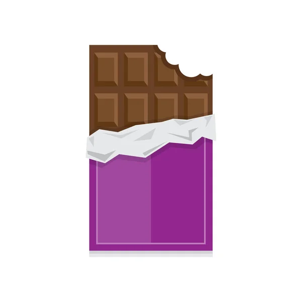 Ícone de barra de chocolate, ilustração vetorial —  Vetores de Stock