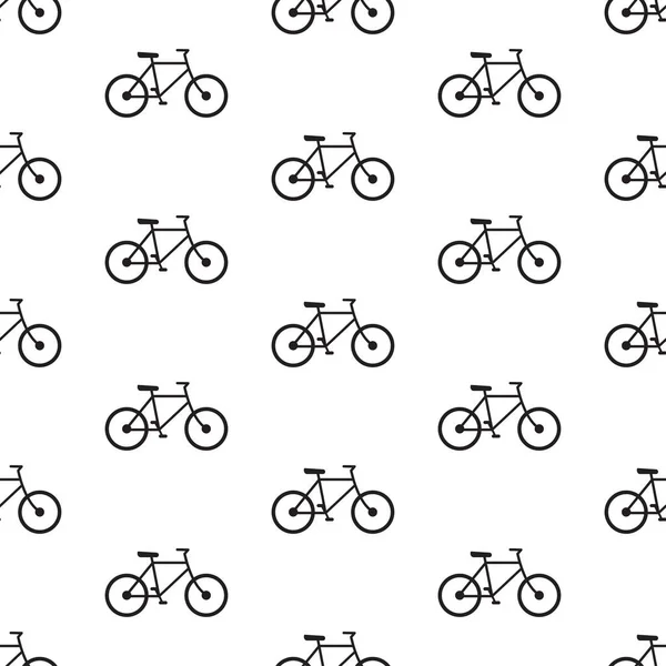 Bicycle seamless pattern black — Stock Vector