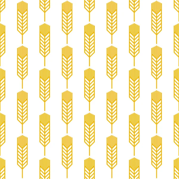 Пшеничный бесшовный узор — стоковый вектор