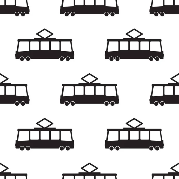 Patrón de tranvía en negro — Archivo Imágenes Vectoriales