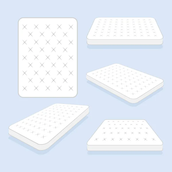 Comfortabele tweepersoons matras voor het slapen. vectorillustratie — Stockvector