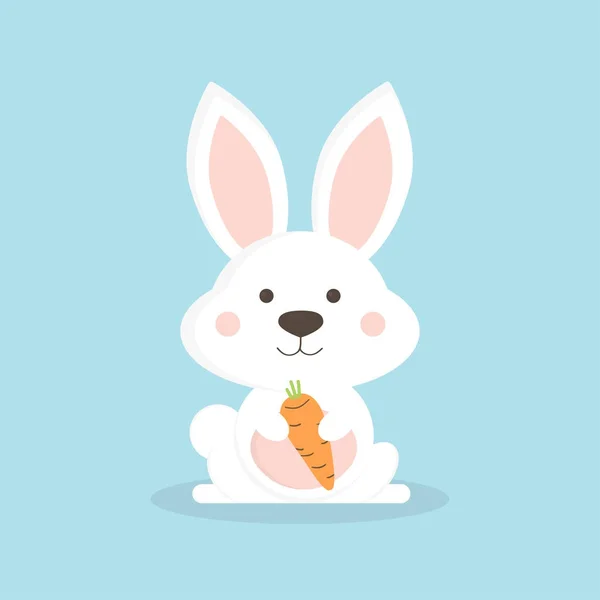 White cute rabbit — Stock Vector
