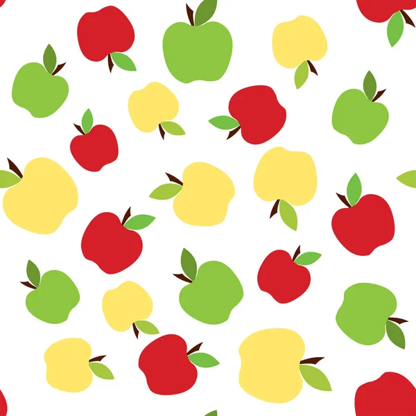 Padrão de maçã colorido —  Vetores de Stock