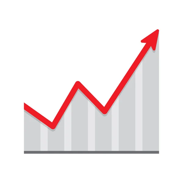Crecimiento financiero, infografía. Icono gráfico — Vector de stock