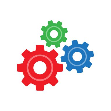 Üç dişli işareti basit üstünde kutsal kişilerin resmi arka plan