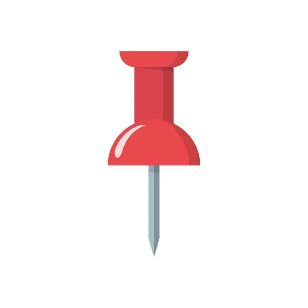 Icône rouge broche poussoir — Image vectorielle