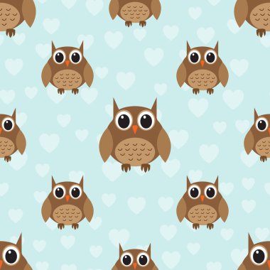 Sorunsuz şirin baykuş desen