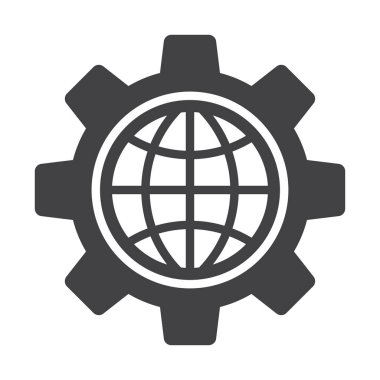 Dünya iç dişli veya dişli. Genel Seçenekleri simgesi.
