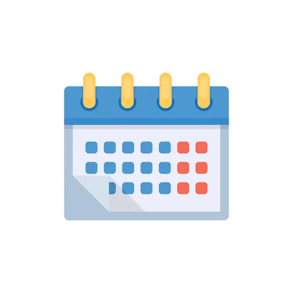 Kalender flache Ikone Vektor Illustration — Stockvektor