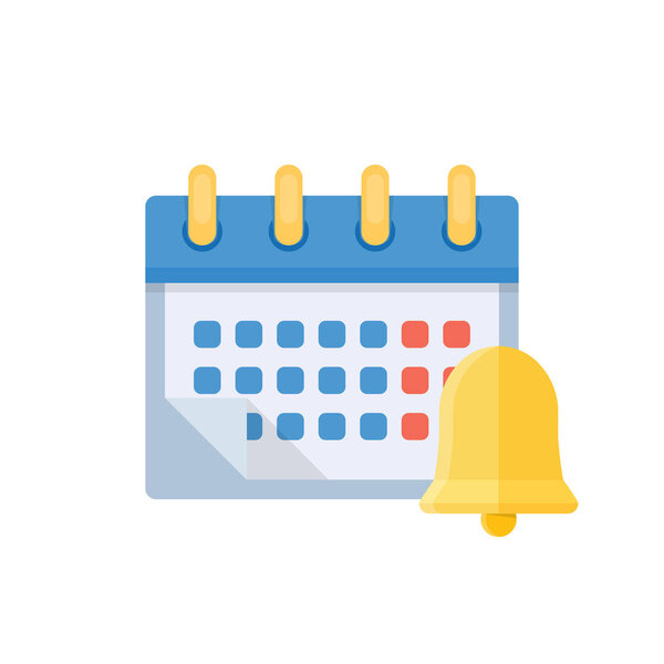 calendar flat icon vector illustration