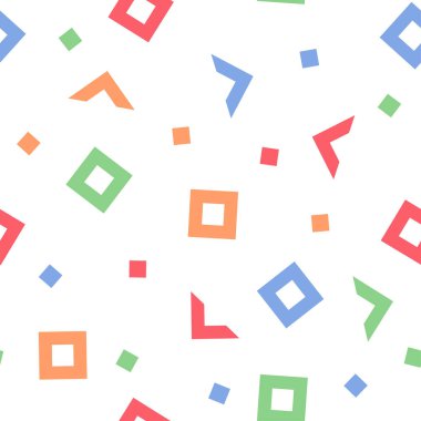 Geometrik Dikişsiz soyut geometrik desen retro memphis tarzı.