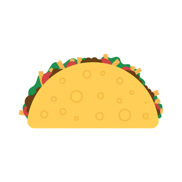 Taco mexican food. — Stock Vector