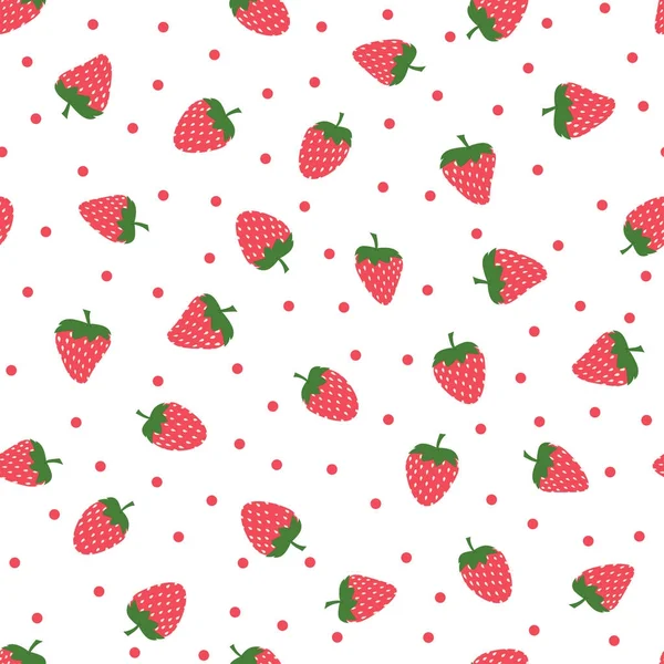 Söt bakgrund med jordgubbar — Stock vektor