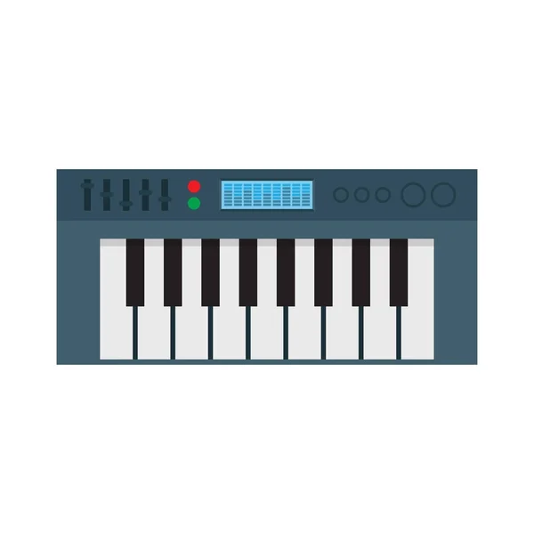 Synthétiseur de musique. Piano électronique. Vecteur — Image vectorielle