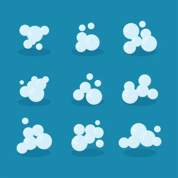 Bubble pictogram. Set van lucht en water bubbels. — Stockvector