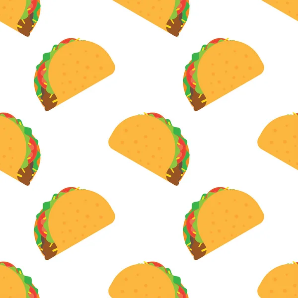 Taco sorunsuz vektör desen — Stok Vektör