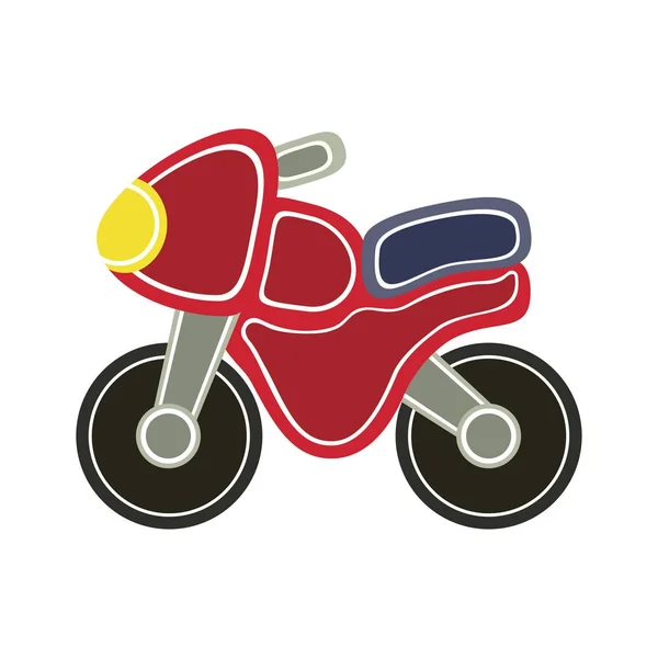 Dessin animé bébé moto — Image vectorielle