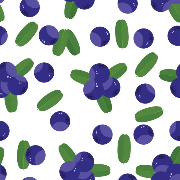 Myrtilles motif sans couture — Image vectorielle