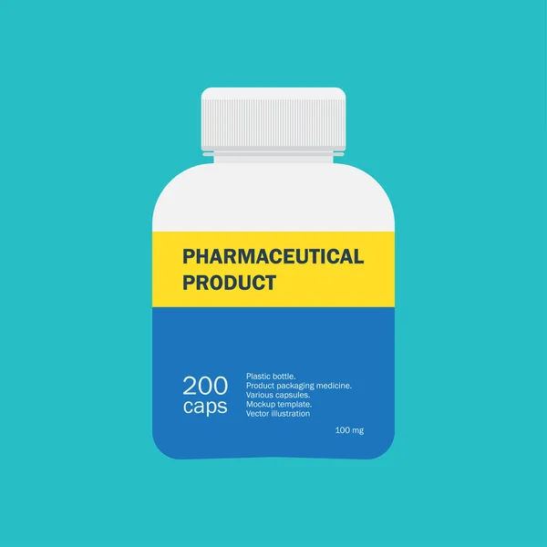 Envase médico para productos farmacéuticos . — Archivo Imágenes Vectoriales