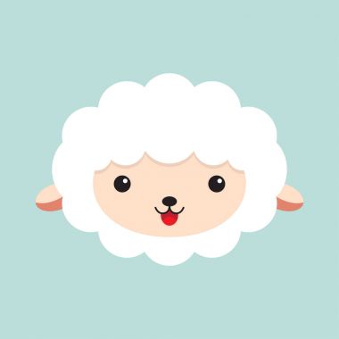 sevimli çizgi koyun