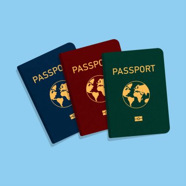 Pasaport farklı renklerde kapaklar
