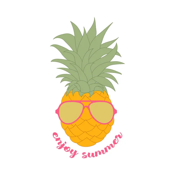 Ananas ile yaz banner — Stok Vektör