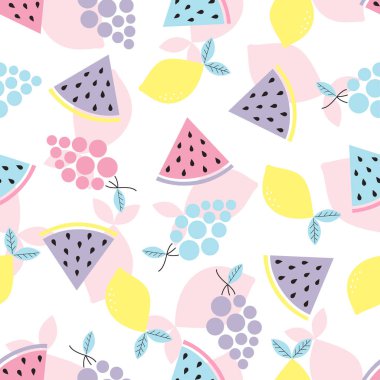 meyve ile soyut desen