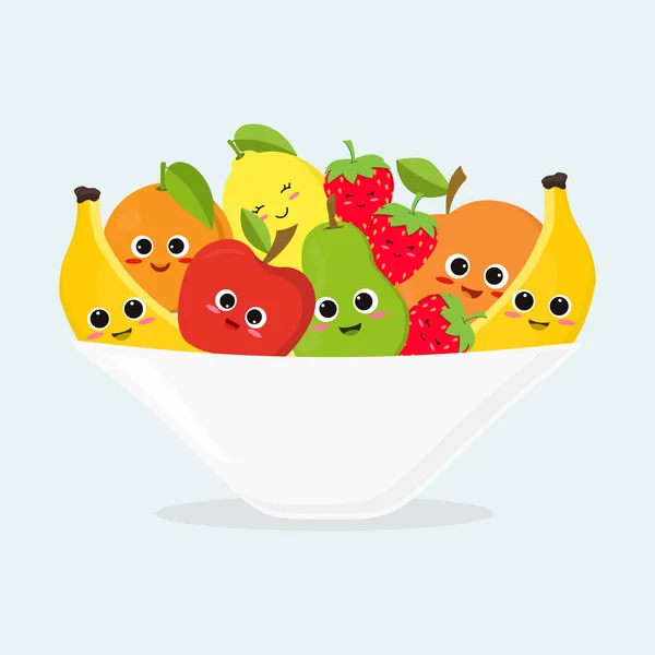 Platte mit Früchten — Stockvektor