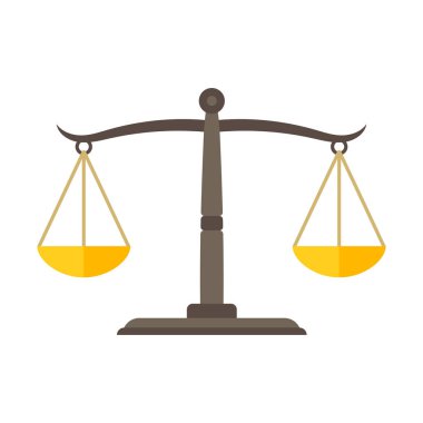 Adalet simgesinin ölçekler.