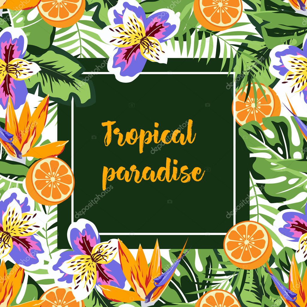 tropical card pattern