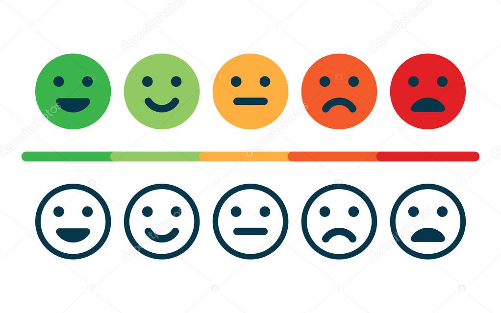 Rating satisfaction. Feedback in form of emotions.