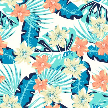 soyut tropikal desen